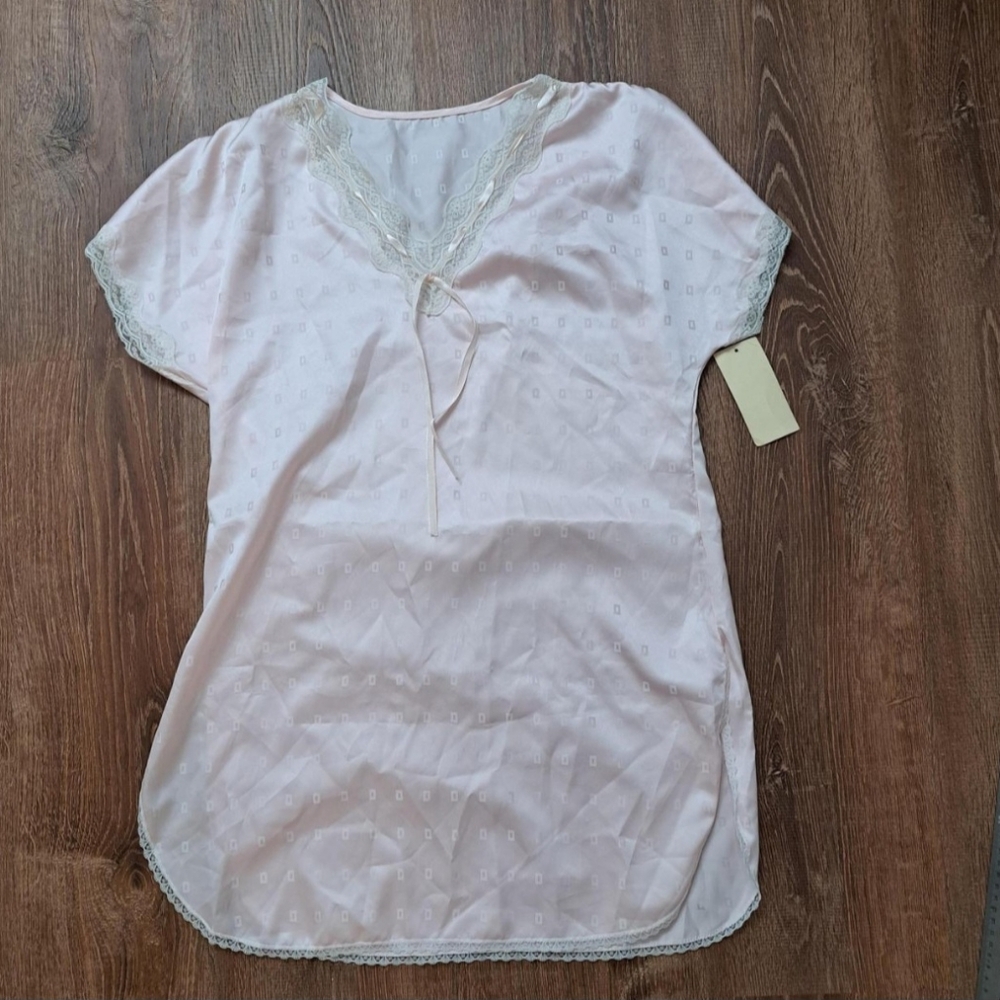 Nwt Vintage Pinl Satin Nightgown